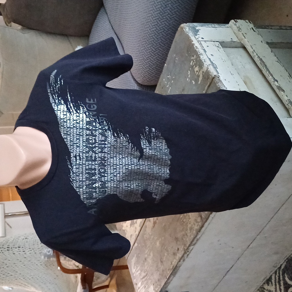 ARMANI exchange black logo t-shirt S - Picture 2 of 7